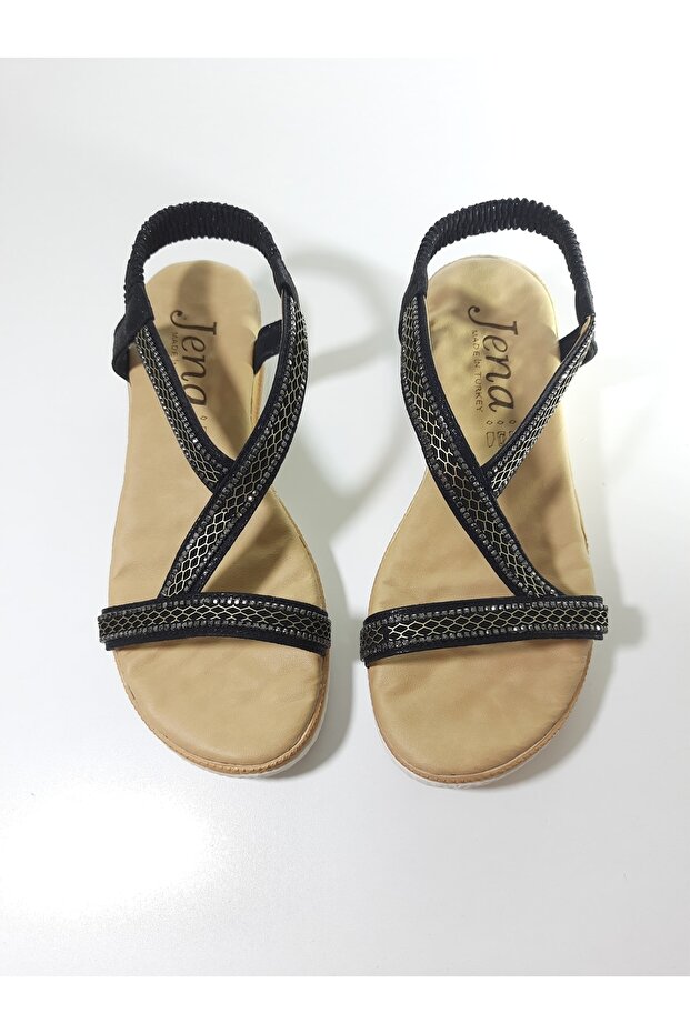 صنادل صيفية لامعة منقوشة عرقيًا من Jena - 4