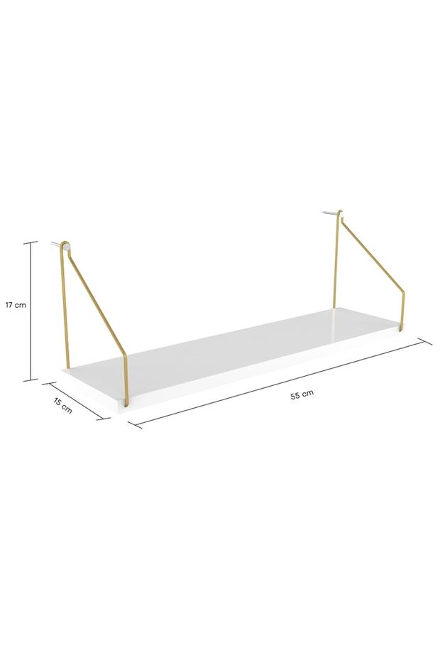 Duvar Rafı Kitaplık Mutfak Banyo Yaşam Alanı 15 X 55 Cm 1 Adet - 2