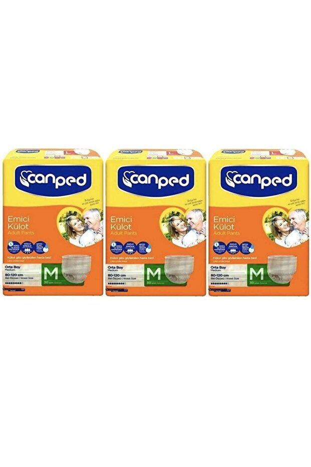 Absorbent Underwear Medium (3x30 pack) 90 Pieces Adult Diapers