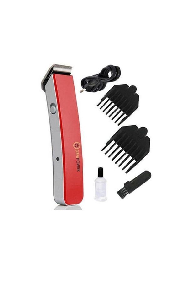 DP-02 Saç Sakal Ense Kuru 3 Başlıklı Şarjlı Kırmızı Tıraş Makinesi - 2