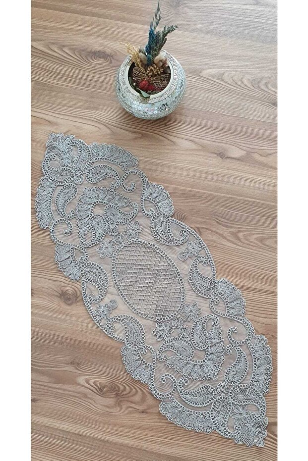 Anglez Kordon Nakışlı Oval Runner - 3