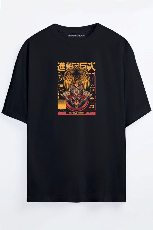 Attack On Titan - Titan Types Printed Oversize T-shirt