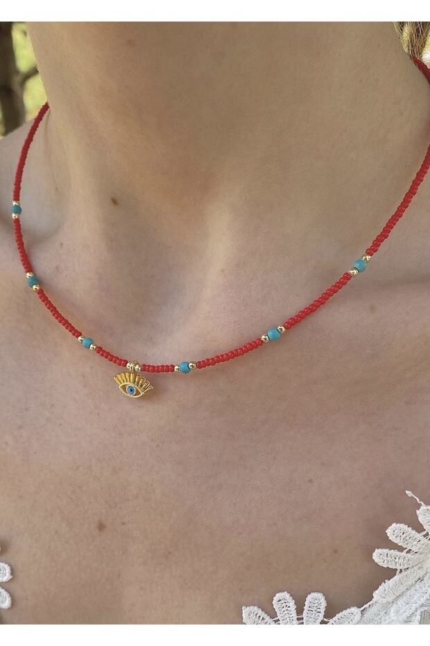 Red Baby Eye Sand Necklace