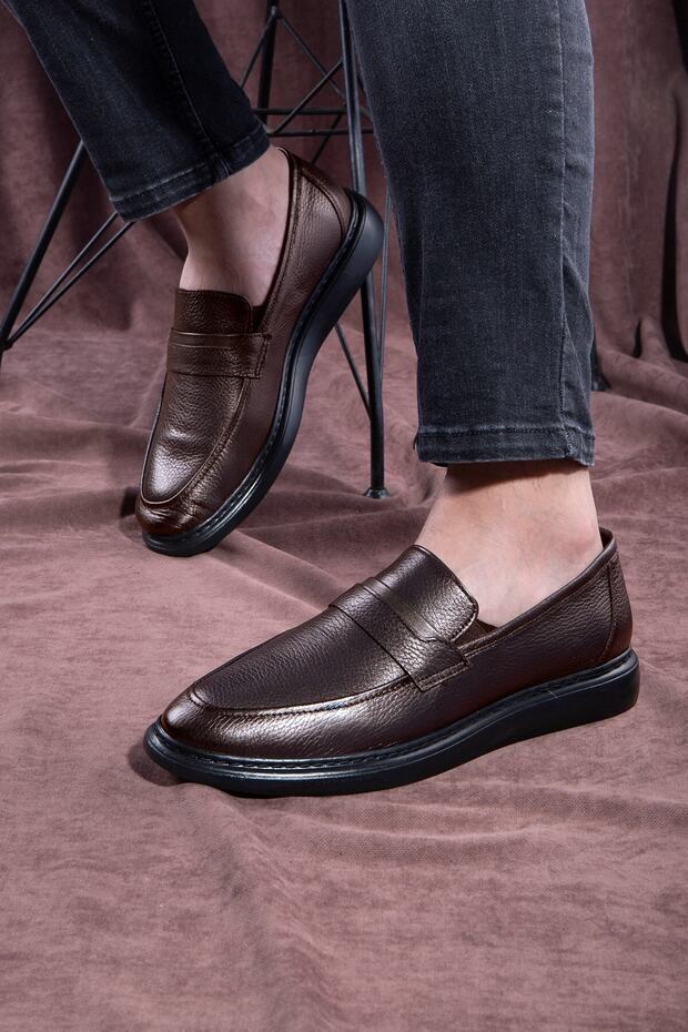 Frio Hakiki Deri Erkek Günlük Klasik Ayakkabı, Loafer Klasik Ayakkabı - 6