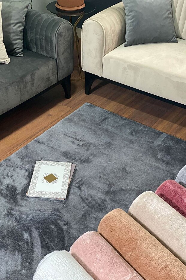 Antrasit Peluş Halı - 1