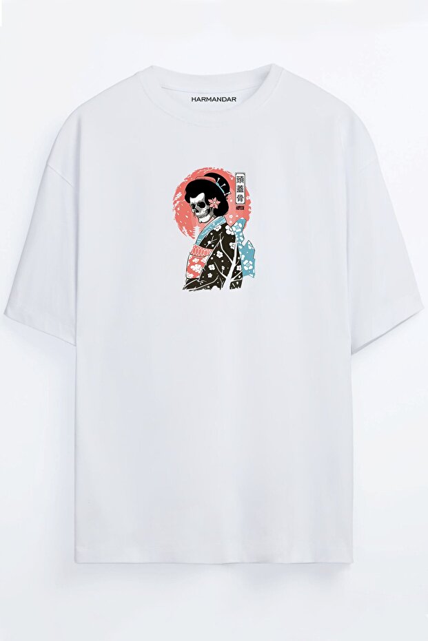 Skeleton Geysa Printed Oversize T-shirt