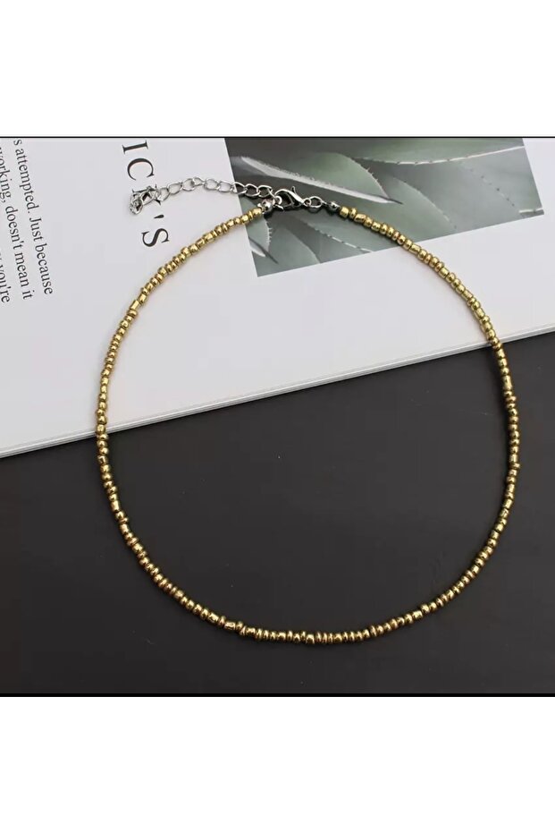 Gold Color Bead Necklace