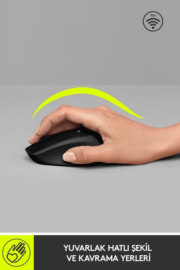 M280 Konforlu Kablosuz Optik Mouse Siyah - 2