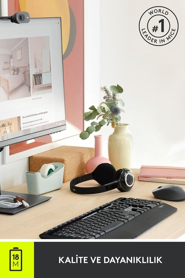 M280 Konforlu Kablosuz Optik Mouse Siyah - 4