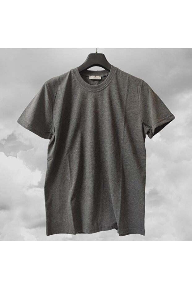 تي شيرت أساسي من القالب القياسي باللون الرمادي - 2