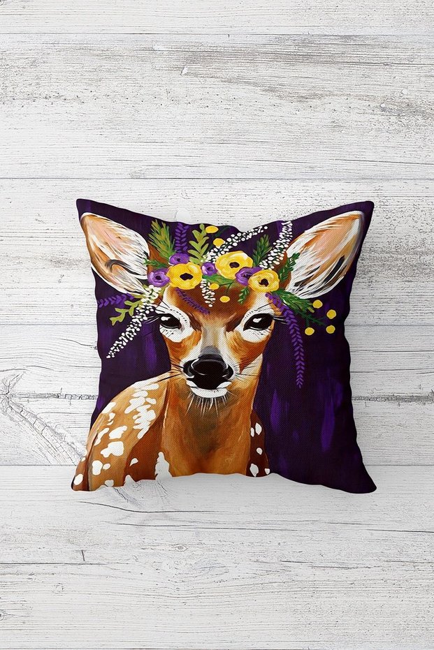 One Side Printed Hidden Zipper Decorative Pillowcase Throw Pillow Case Seat Pillowcase