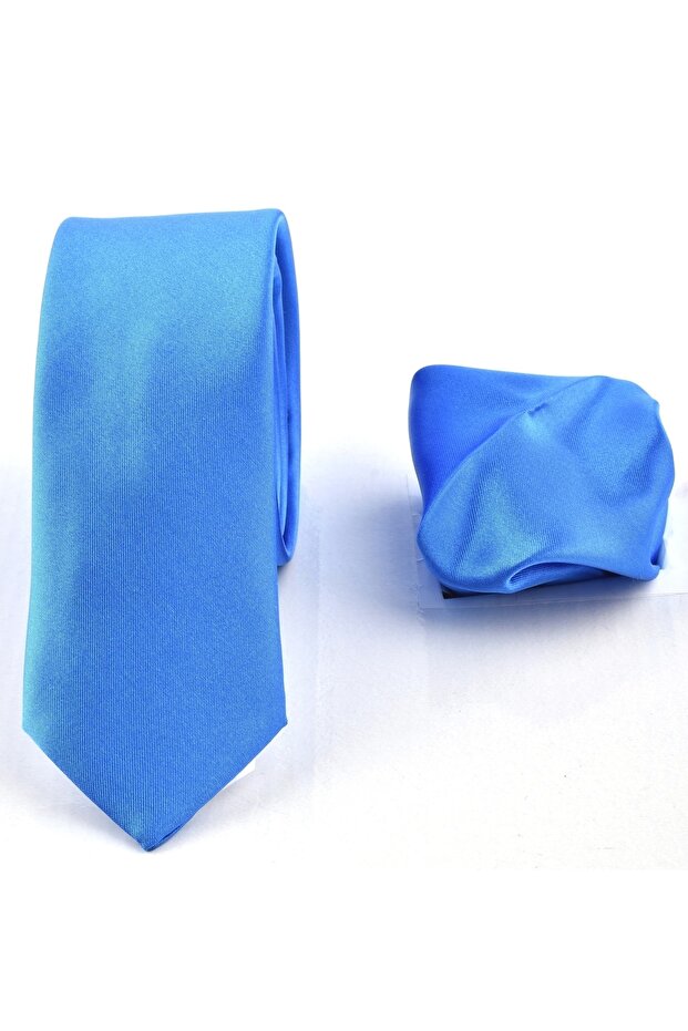 2022 Satin Plain Tie/dark Blue