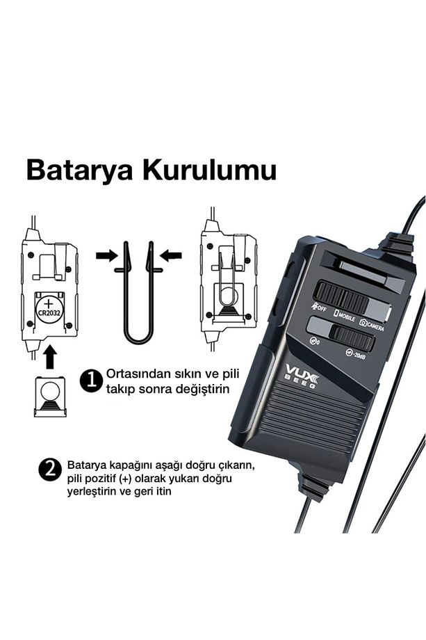 Up10l Lavalier Yaka Mikrofonu Dslr, Kamera Ses Kayıt Vlog - 7
