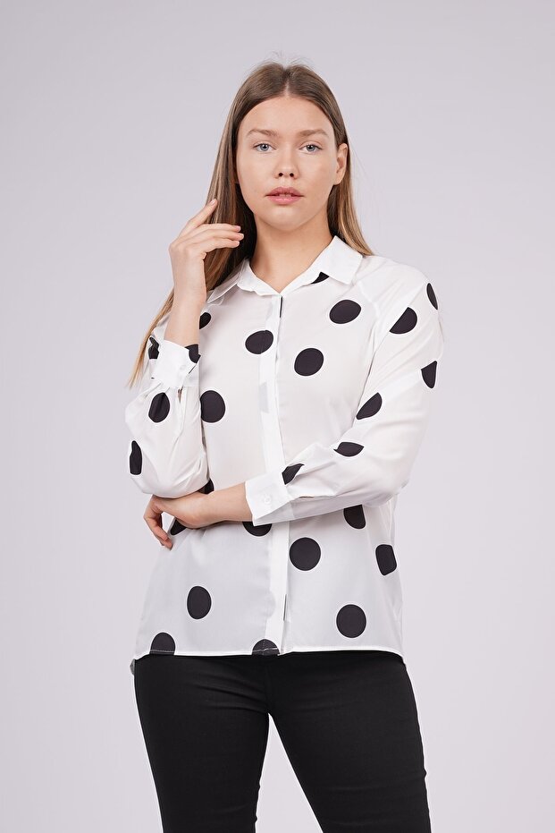Polka Dot Patterned Shirt - 3