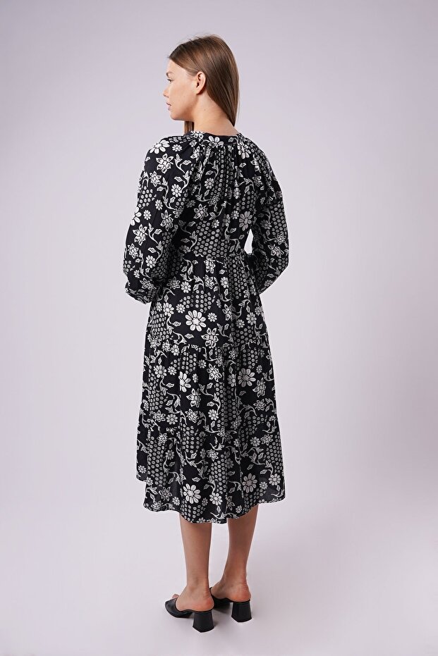 فستان منقوش - 4