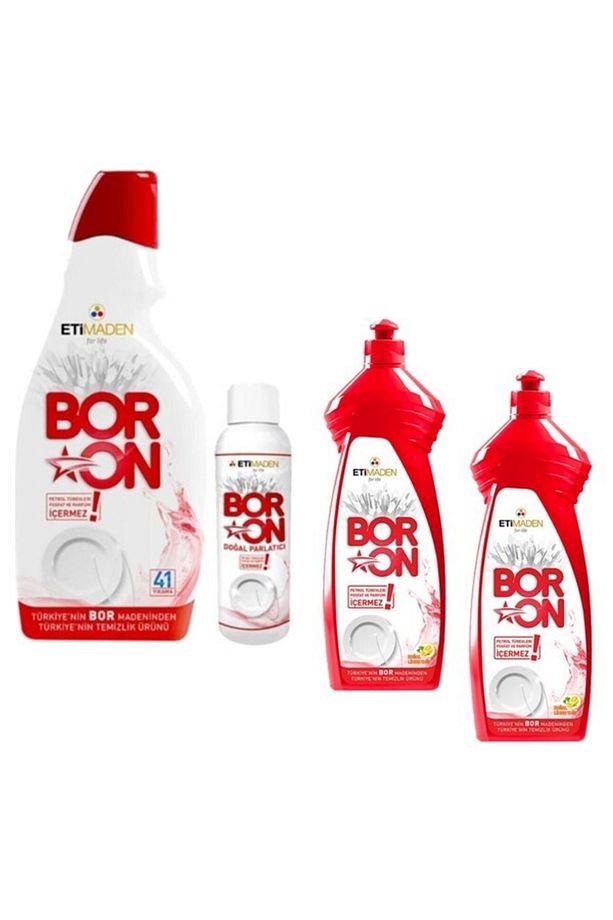 Jel Bulaşık Makinesi 820 Ml + 110 Ml Doğal Parlatıcı + Sıvı Elde Bulaşık 2x650 Ml - 1