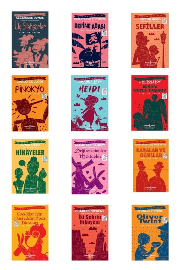 Heidi - Sefiller - Pinokyo - Stories - Oliver Twist - Iş Bankası 12 Book Holiday Set