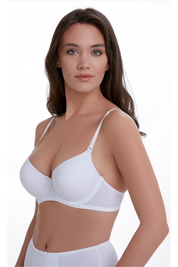 حمالة صدر مبطنة باللون الأبيض - 3