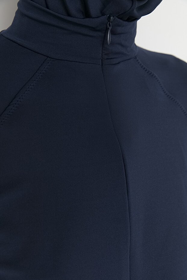 Lacivert Uzun Kollu Performans Örme 4'lü Mayo Takımı TCTSS22CF0012 - 2