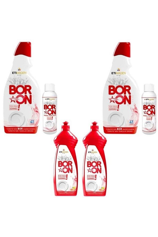 Jel Bulaşık Makinesi 2x820 Ml + 110 Ml Doğal Parlatıcı + Sıvı Elde Bulaşık 2x650 Ml - 1