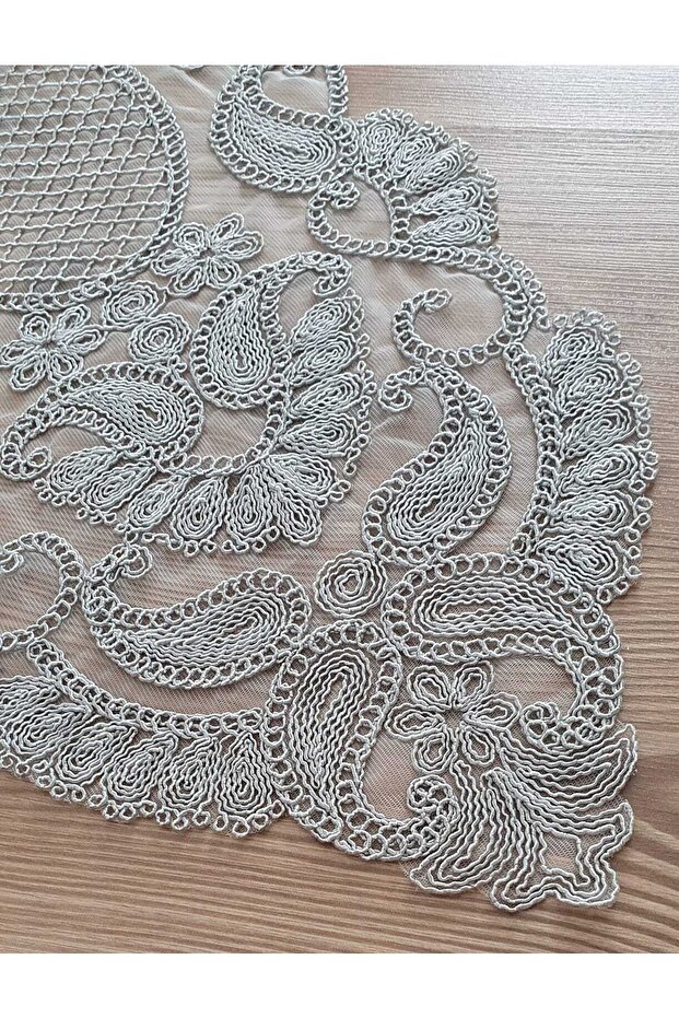 Anglez Kordon Nakışlı Oval Runner - 2