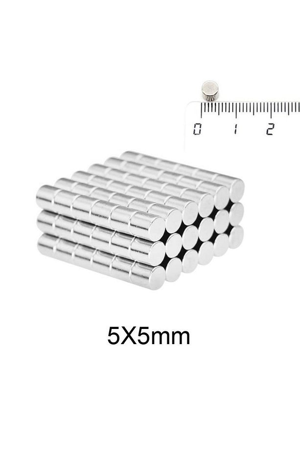Mıknatıs Neodyum, Küçük Yuvarlak Disk Mıknatıs - 5 Mm Çap, 5 Mm Kalınlık (10 Adet Set) - 2