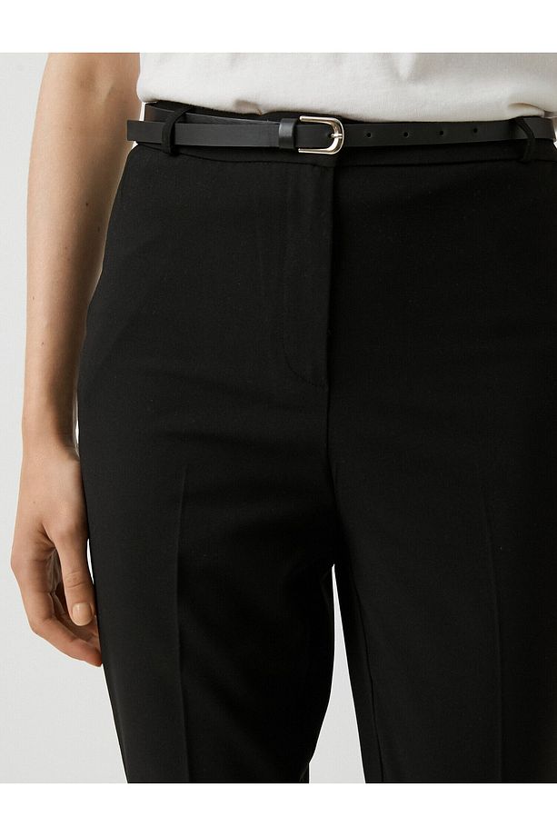 Basic Pantolon Dar Paça - 5