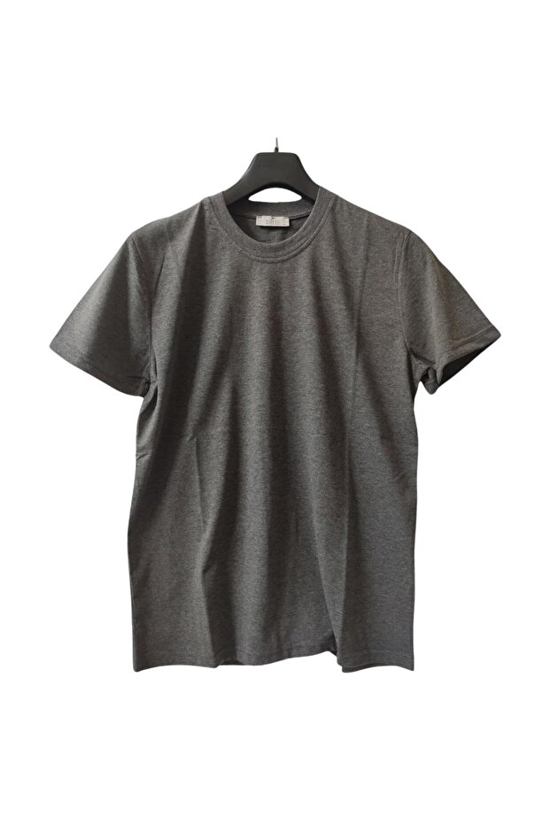 تي شيرت أساسي من القالب القياسي باللون الرمادي - 1