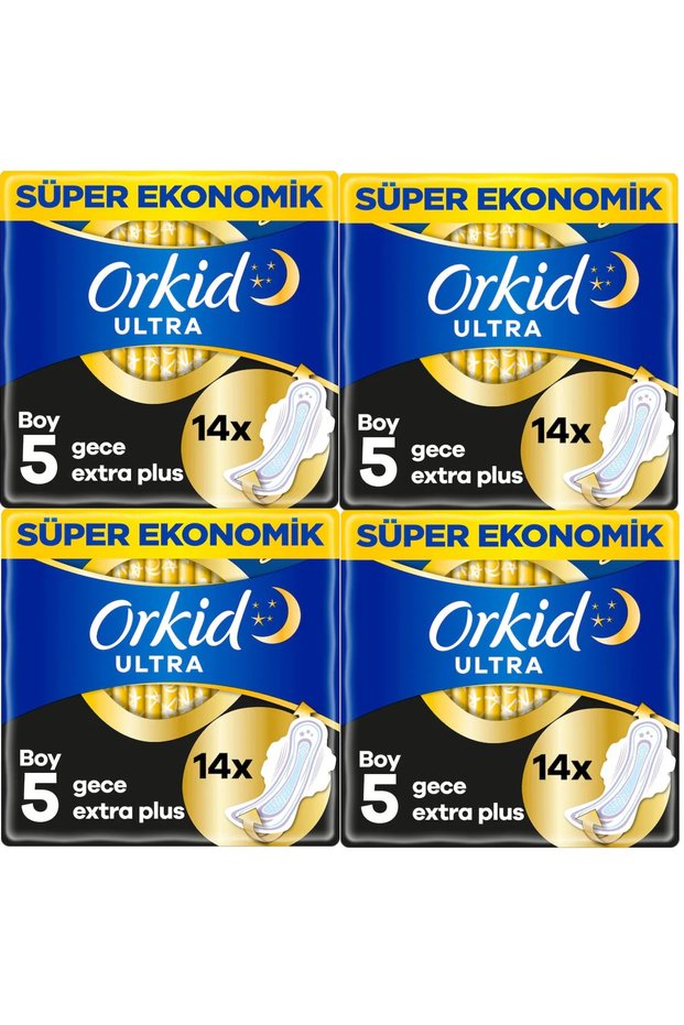 Ultra Hygienic Pad Night Extra Plus 14-Pack 4 Pieces