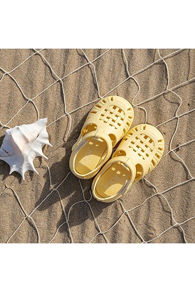 S10271 Sandale pentru copii Tobby Solid Vanilie - 4