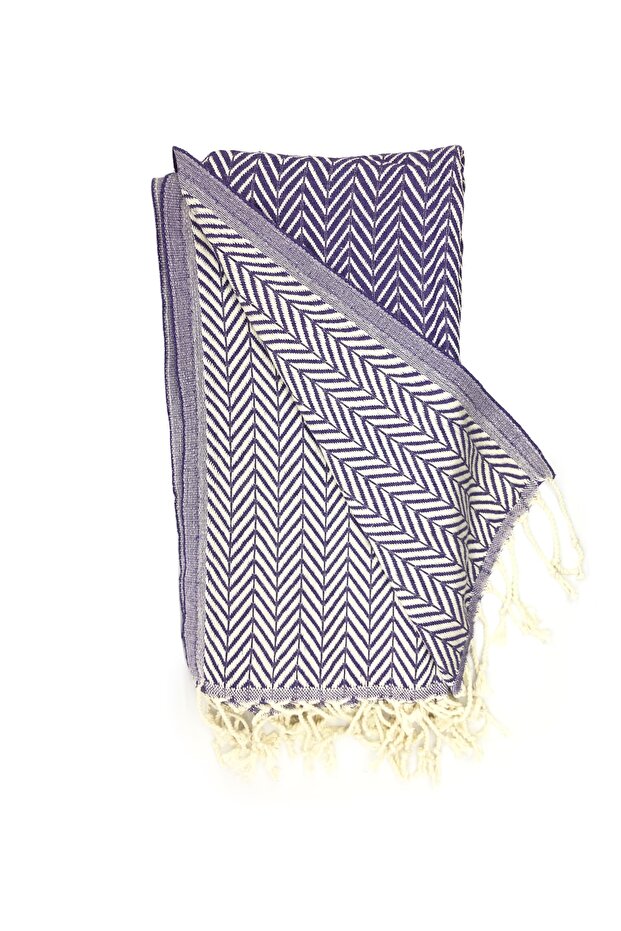 2 db-os Pestemal strandtörölköző készlet 100% pamut Xxl 100x180cm Marmaris lila zöld - 5