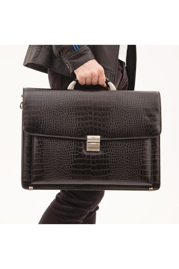 Men's Leather Briefcase Bag 898 217 Erk Canta Y22