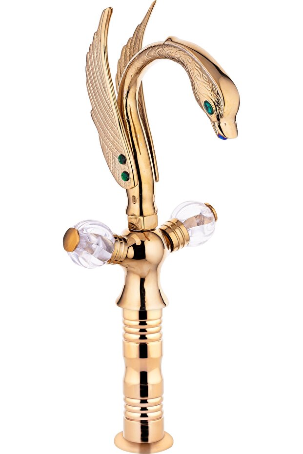 Gold Bowl Emerald Stone Duck Swan Kitchen & Sink Sink Faucet