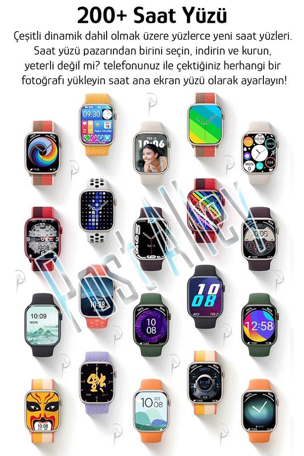 Iphone Ve Android Uyumlu Watch 7 Plus Max Nfc Ve Gps Özellikli Akıllı Saat Siyah Yeni 2022 Dt7 Max - 3