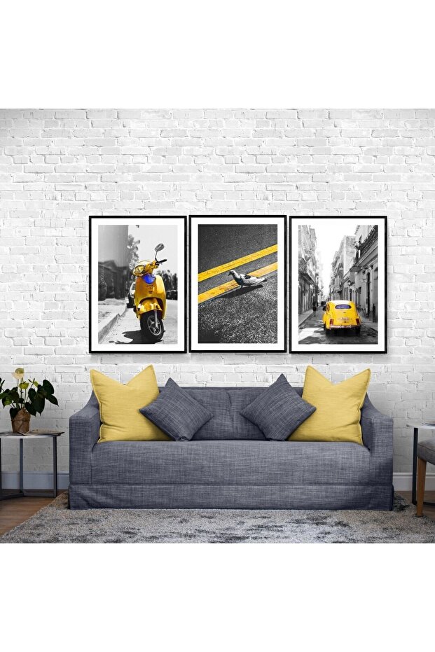 Çerçeveli Ahşap Tablo Seti 3 Prç - 5