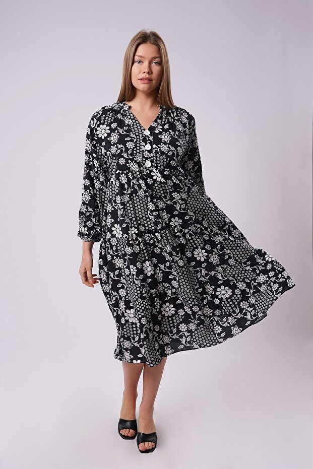 فستان منقوش - 1