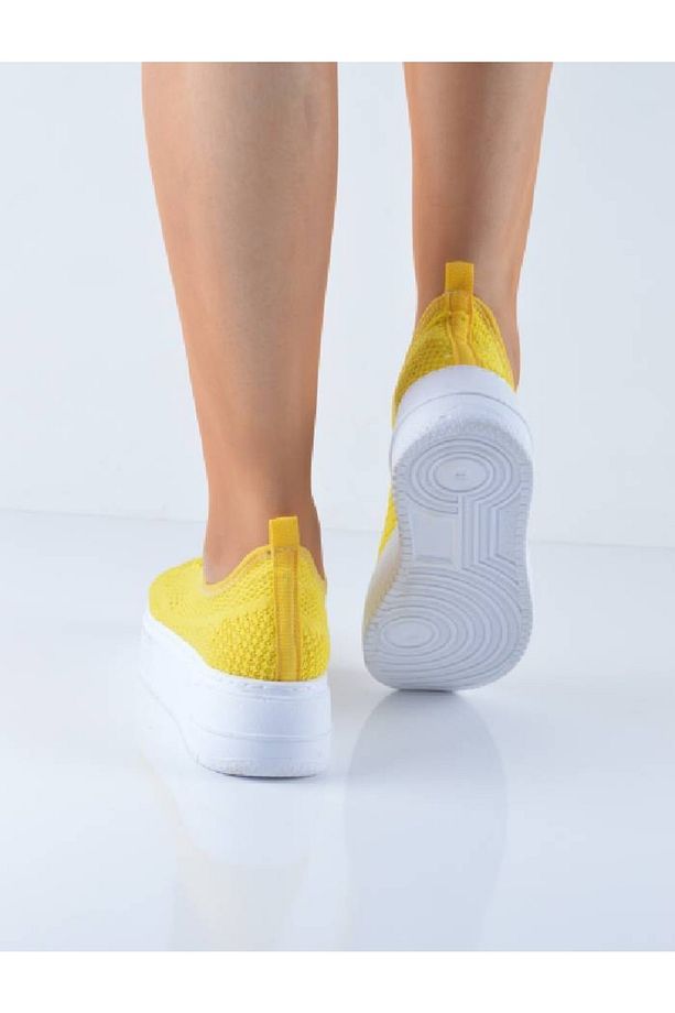 Sarı Triko Model Spor Ayakkabı - 5