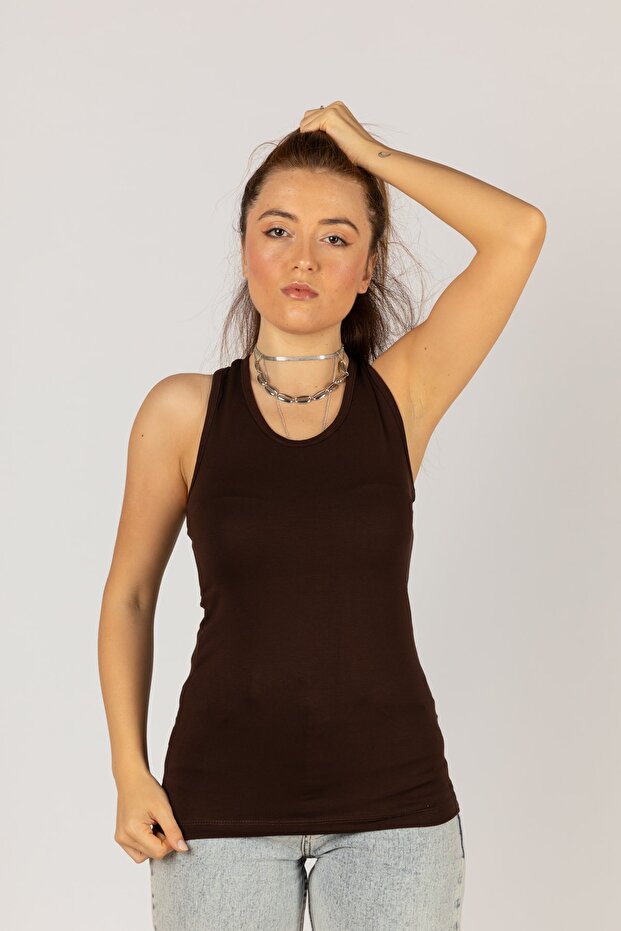 Kadın Rambo Modelli Askılı Bady - 1