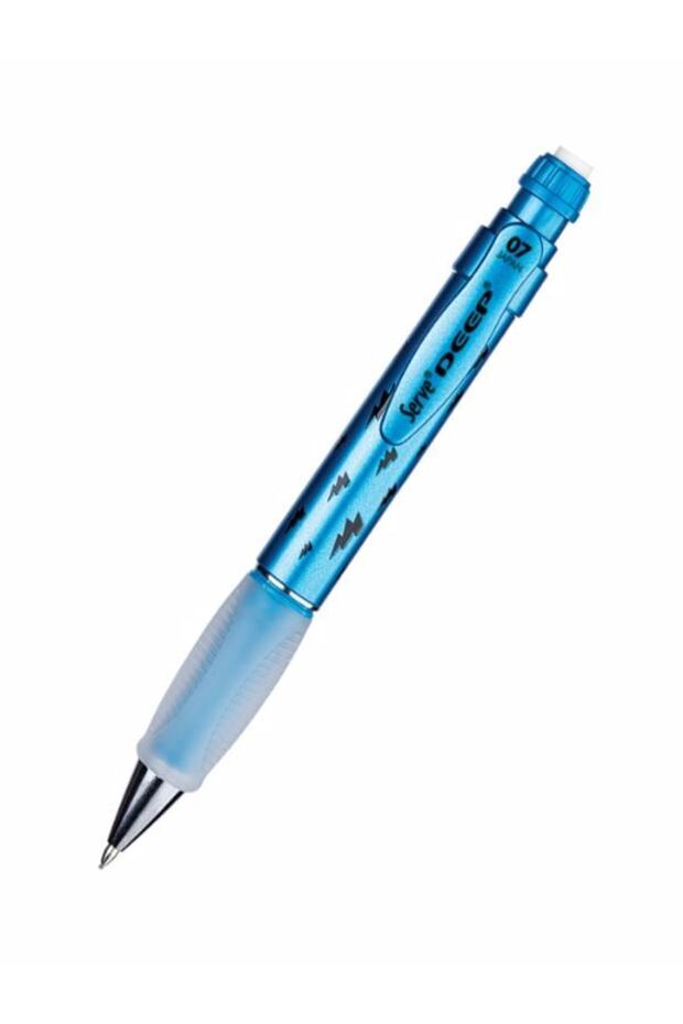 Deep Şimşek Desenli Metalik Mavi 0.7 Versatil Kalem - 1