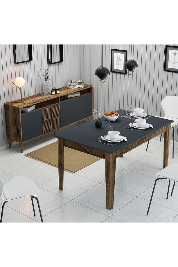 Variant Milan Yemek Odası Takımı - Ceviz / Antrasit - 1