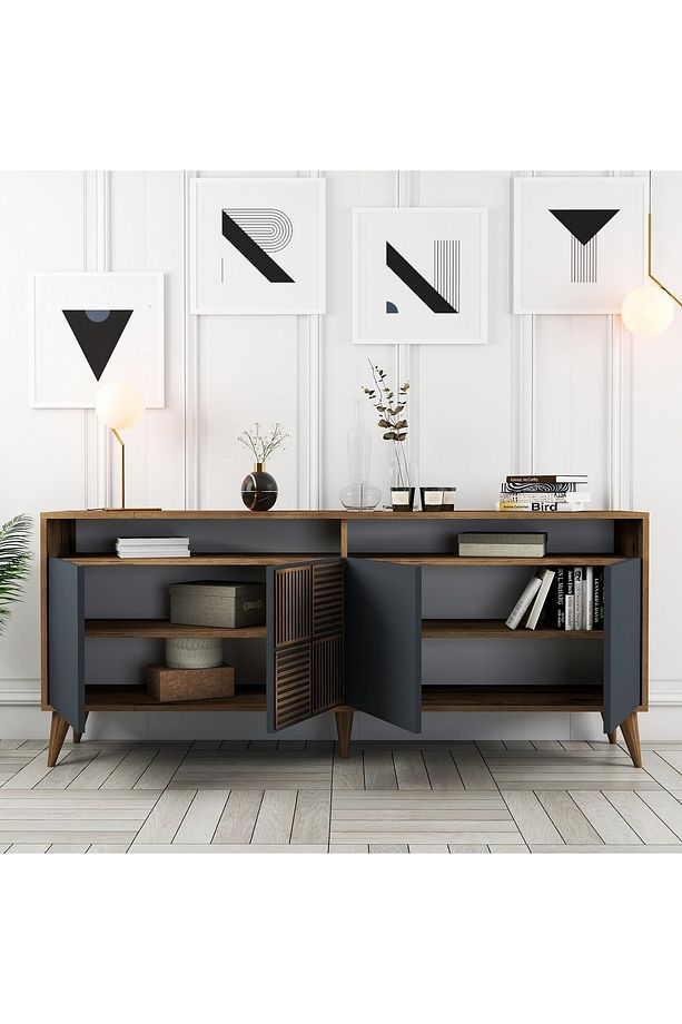 Variant Milan Yemek Odası Takımı - Ceviz / Antrasit - 4