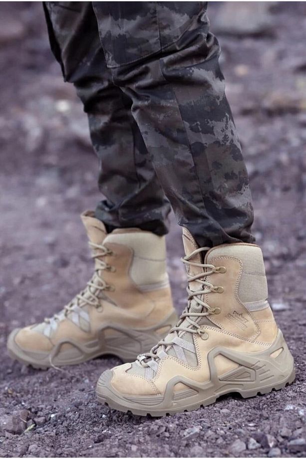 Askeri Bot Outdoor Dağcı Tactical Su Geçirmez Nubuk Deri Bot - 3