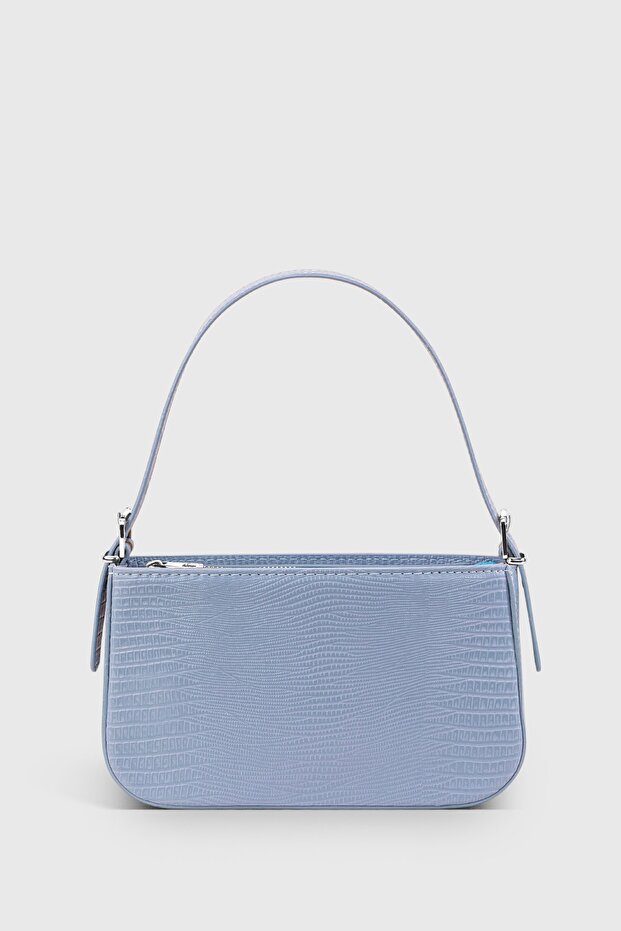 Women's Blue Buckle Baguette Bag 208