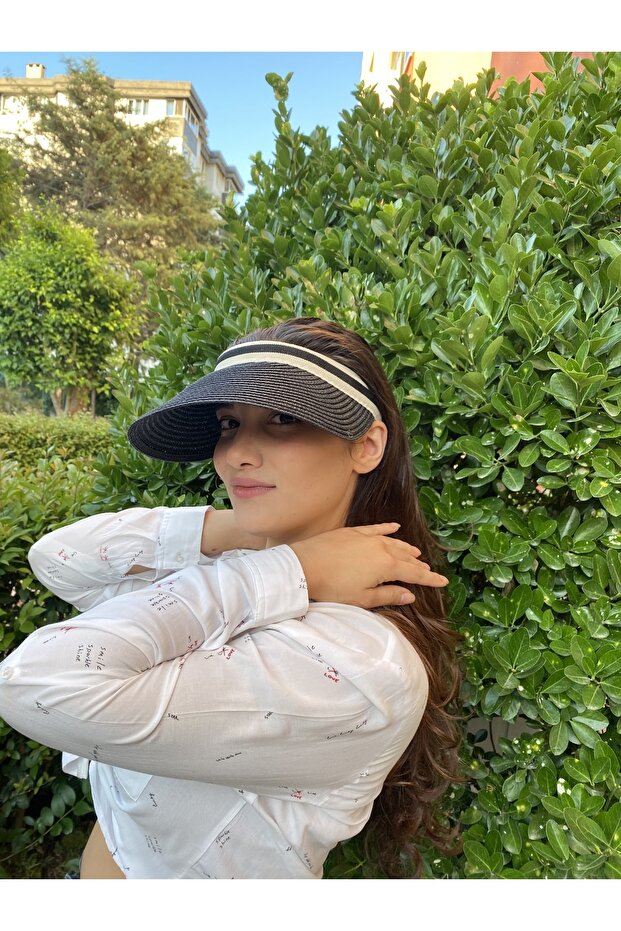 مسحوق مخطط قناع قبعة - 1