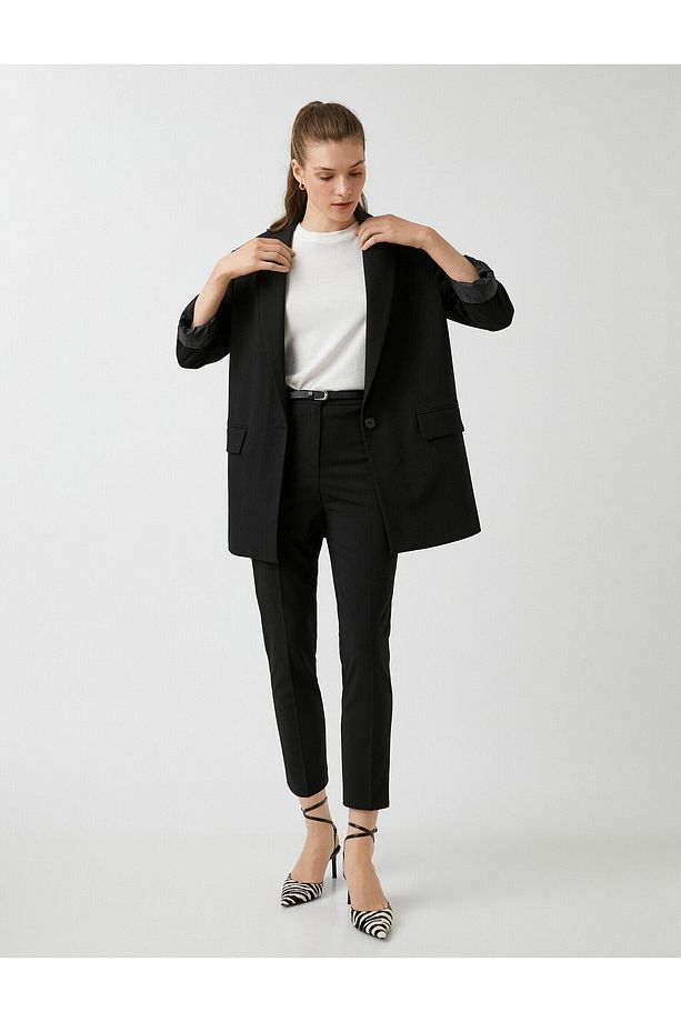 Basic Pantolon Dar Paça - 1