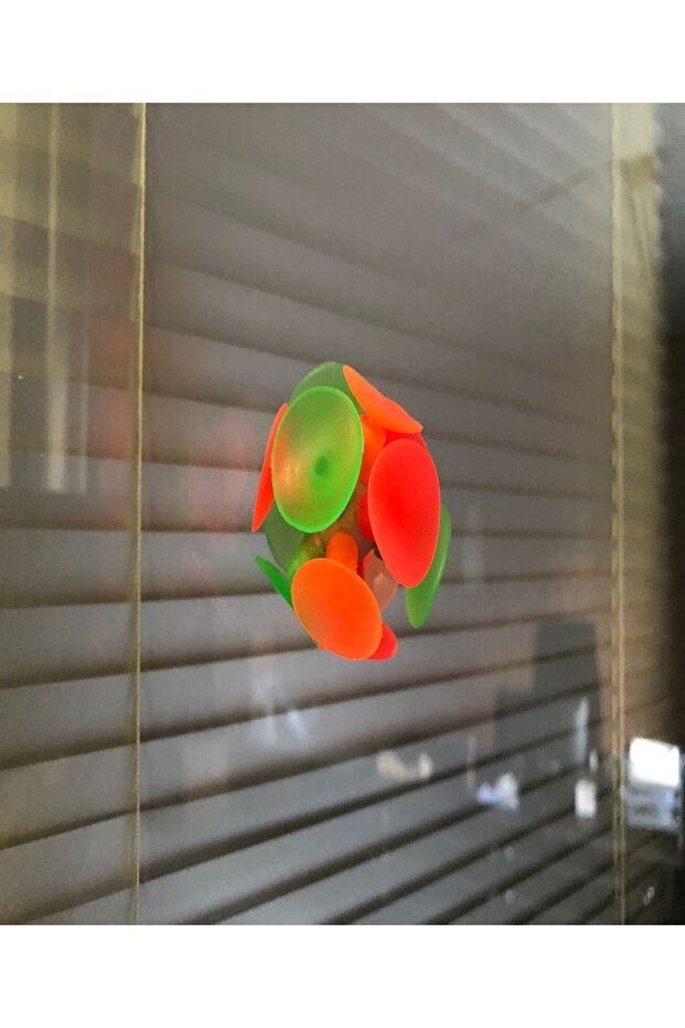 Vantuz Top Cama Yapışan Virüs Şekilli Popit Vantuzlu Top Stres Oyunu - 4