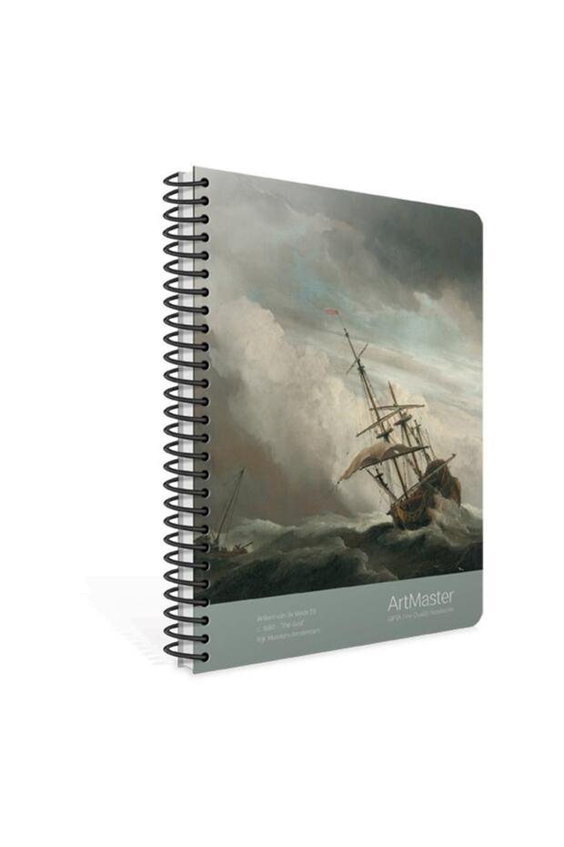 Art Master 19x26 غطاء ورقي حلزوني 100 Yp دفتر ملاحظات مربعات