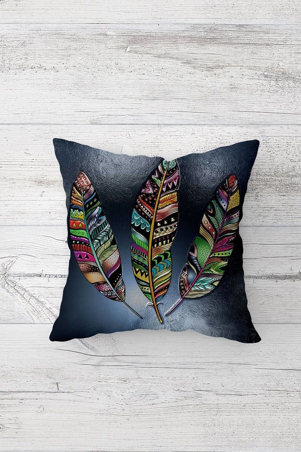 One Side Printed Hidden Zipper Decorative Pillowcase Throw Pillow Case Seat Pillowcase