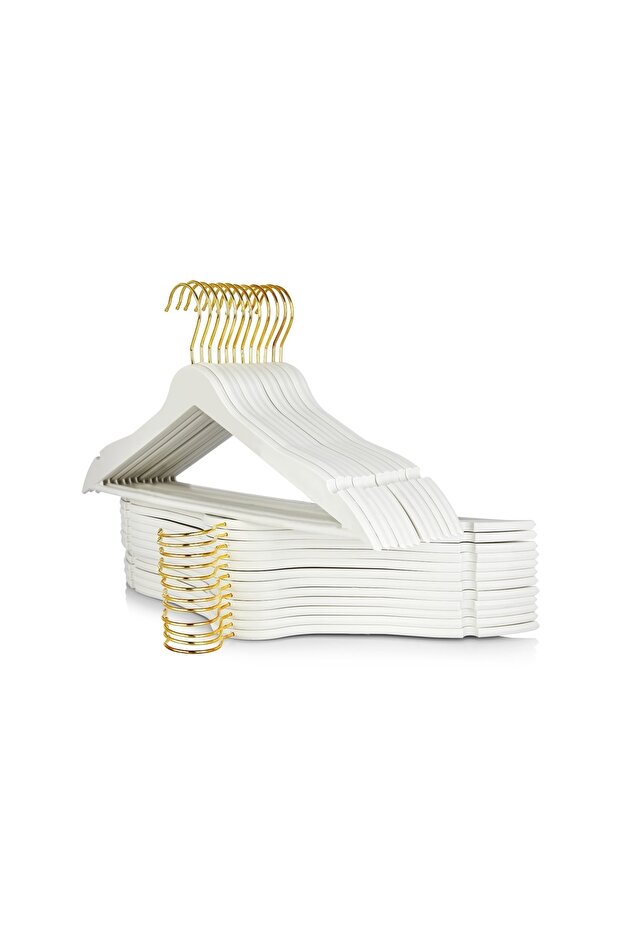 Plastic Hanger Clothing Clothes Hanger Hanger Shirt Hanger Pants Hanger (12 Pieces White Color)
