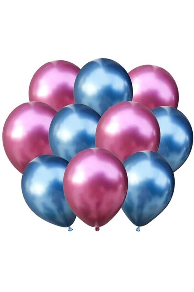 Best Pink-Blue Chrome Balloons 30 Pieces